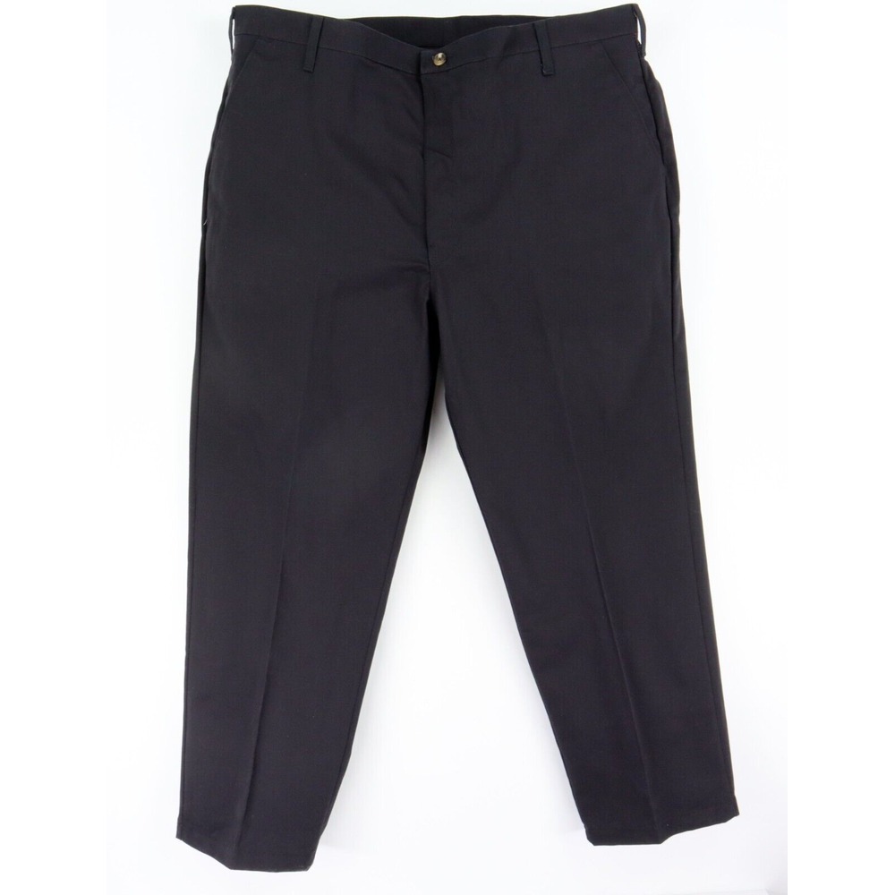 Red Kap Workwear Pants Mens 44 Black 100% Cotton Pockets Flat Front Straight Leg